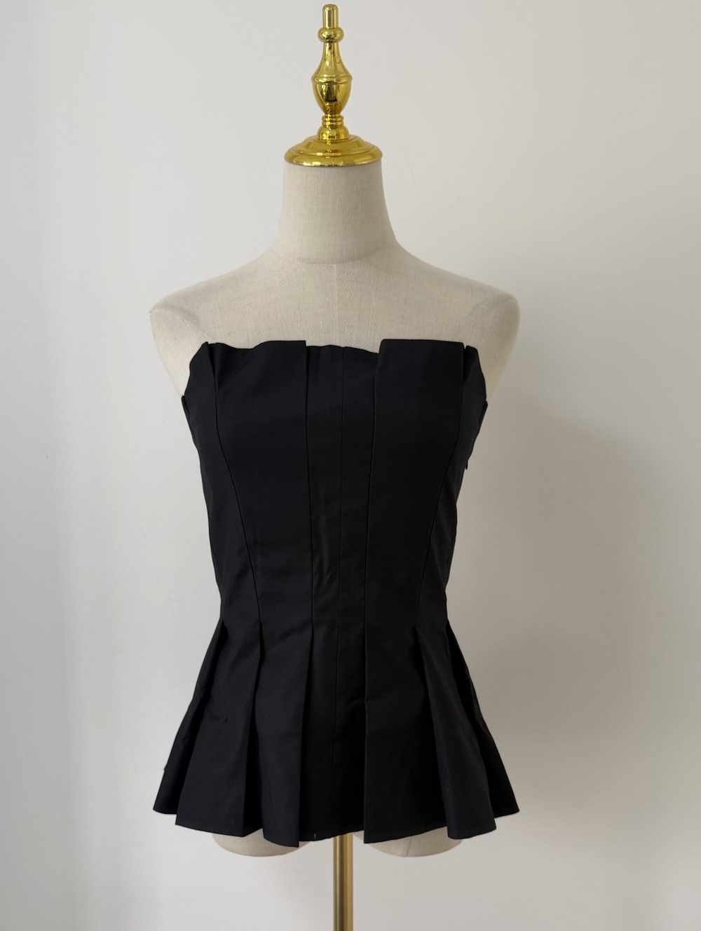 Reformation Ashlyn Pleated Stretch Cotton Top